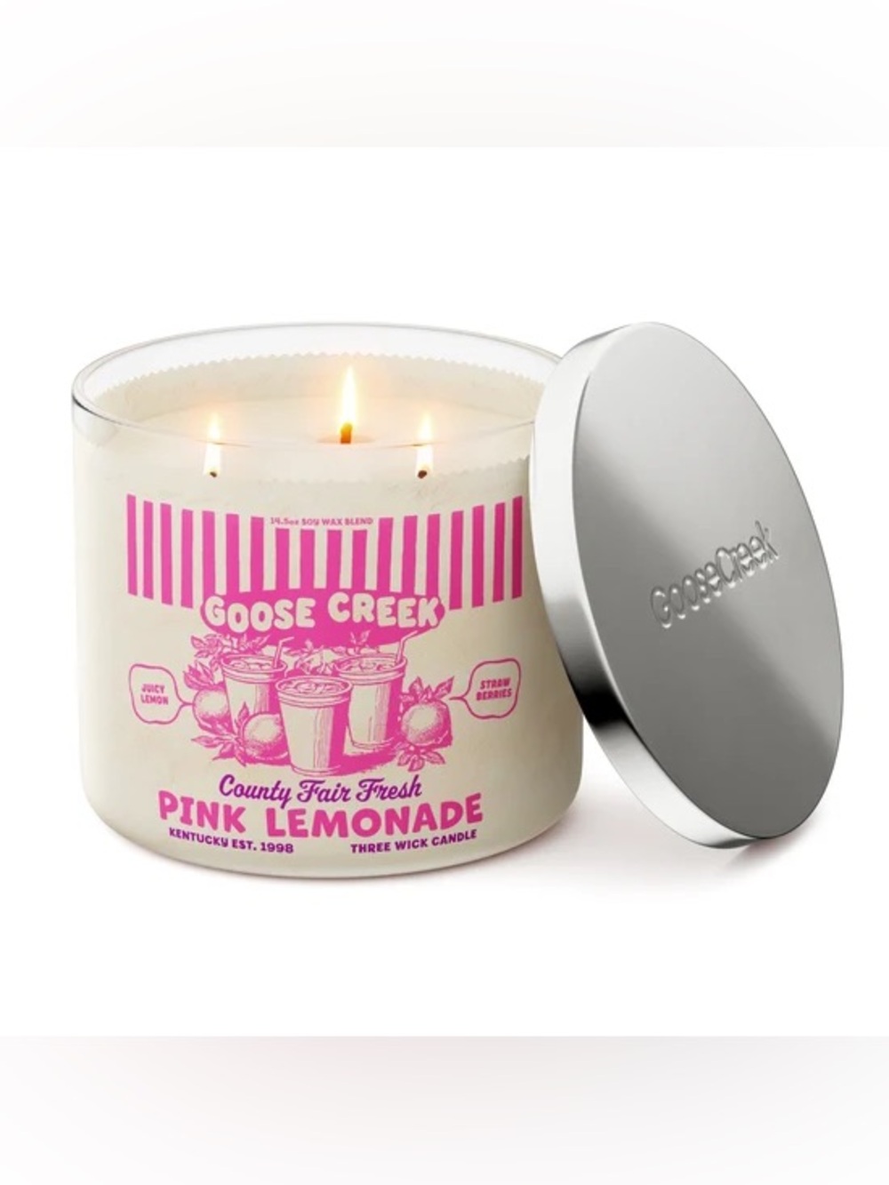 Goose Creek Pink Lemonade 3-Wick Candle 14.5 oz – NEW
